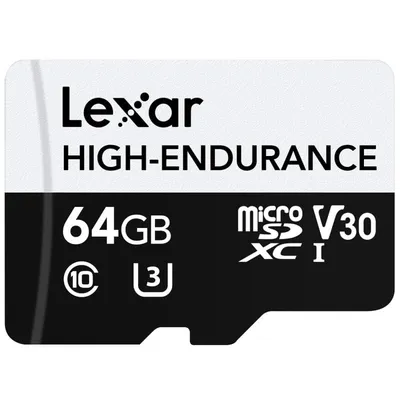 Lexar High-Endurance 64 GB Class 10 UHS-I U3 V30 MicroSD-Karte
