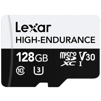 MicroSD Lexar High-Endurance 128 GB UHS-I V30 U3 für Daueraufnahmen