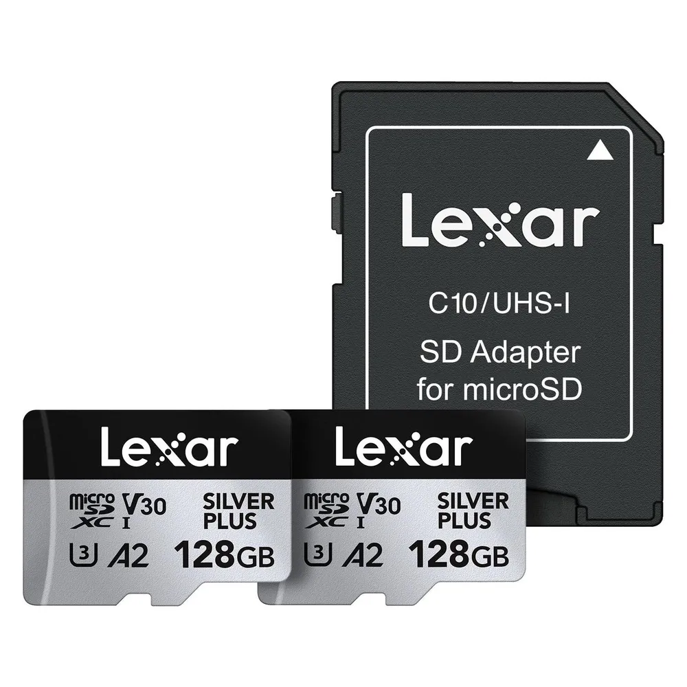 MicroSD Karte Lexar Professional Silver Plus 128GB Pack 2 UHS-I V30 A2