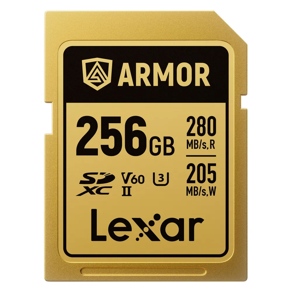 SD Speicherkarte Lexar ARMOR GOLD SDXC UHS-II 256GB V60 IP68 Edelstahlkern