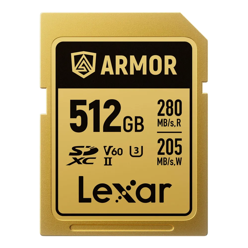 SD Karte Lexar Pro Gold Series Armor 512GB UHS-II V60 IP68 Edelstahl R280/W210