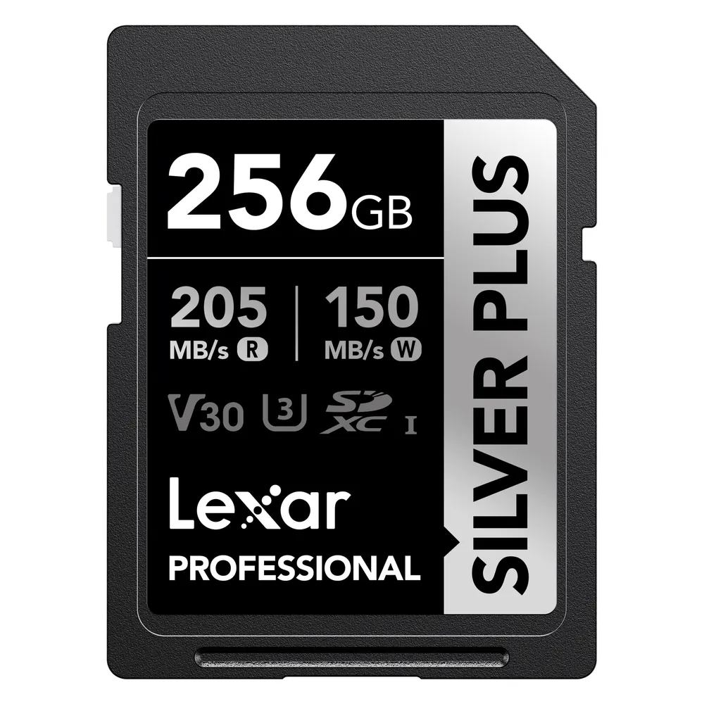 SD-Karte Lexar Professional SILVER PLUS 256GB SDXC UHS-I V30 205MB/s