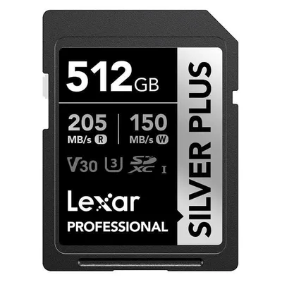 Speicherkarte Lexar Professional SILVER PLUS 512GB SDXC UHS-I 205MB/s V30
