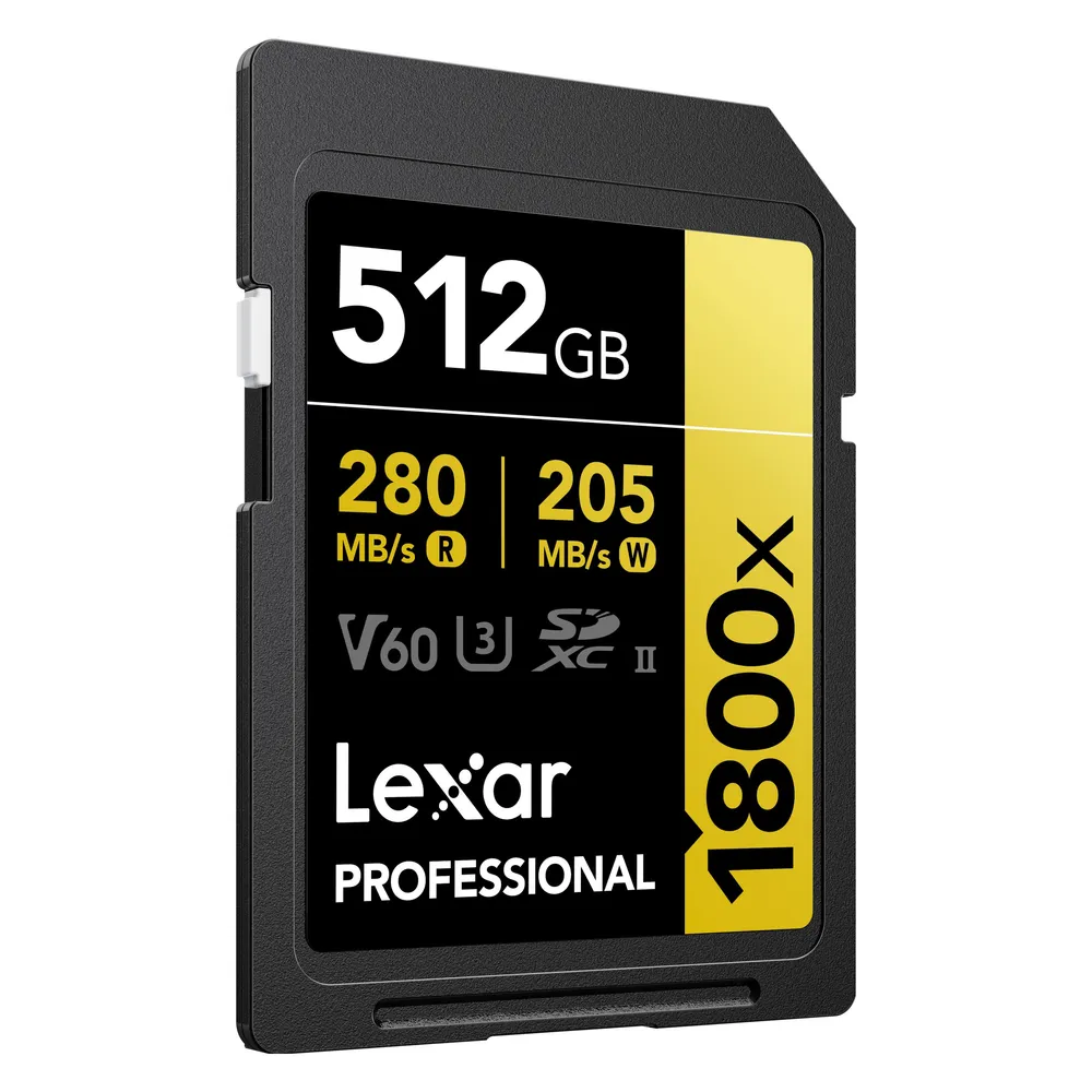 Lexar Professional 1800x (512 GB, SDXC, U3, UHS-II)