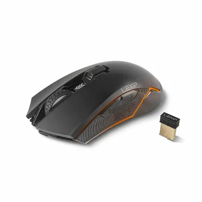 Maus Lexip AR18 Wireless USB 4800DPI Schwarz RGB 6 programmierbare Tasten