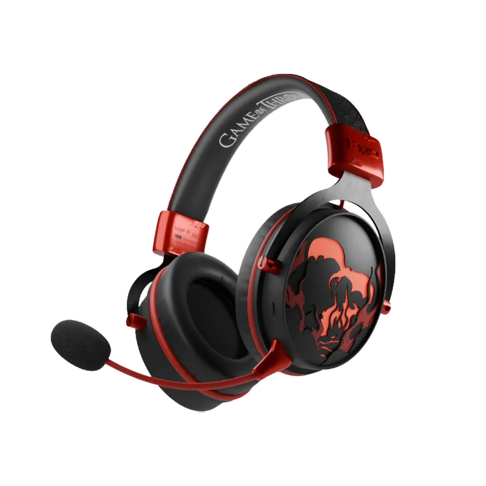 Auriculares Lexip HBO Game of Thrones kabellos kabelgebunden Bluetooth Gaming Mikrofon Schwarz Rot