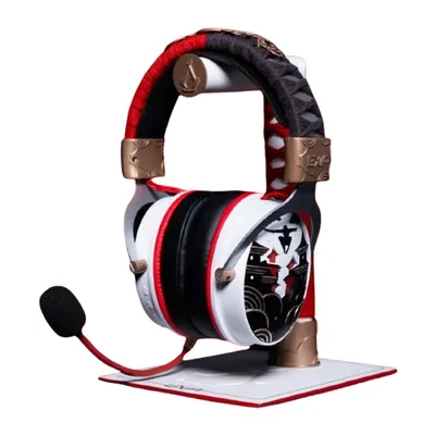 Auriculares Lexip Mentor inalámbricos Bluetooth/RF/cable Gaming con Soporte y Micrófono Extraíble Blancos
