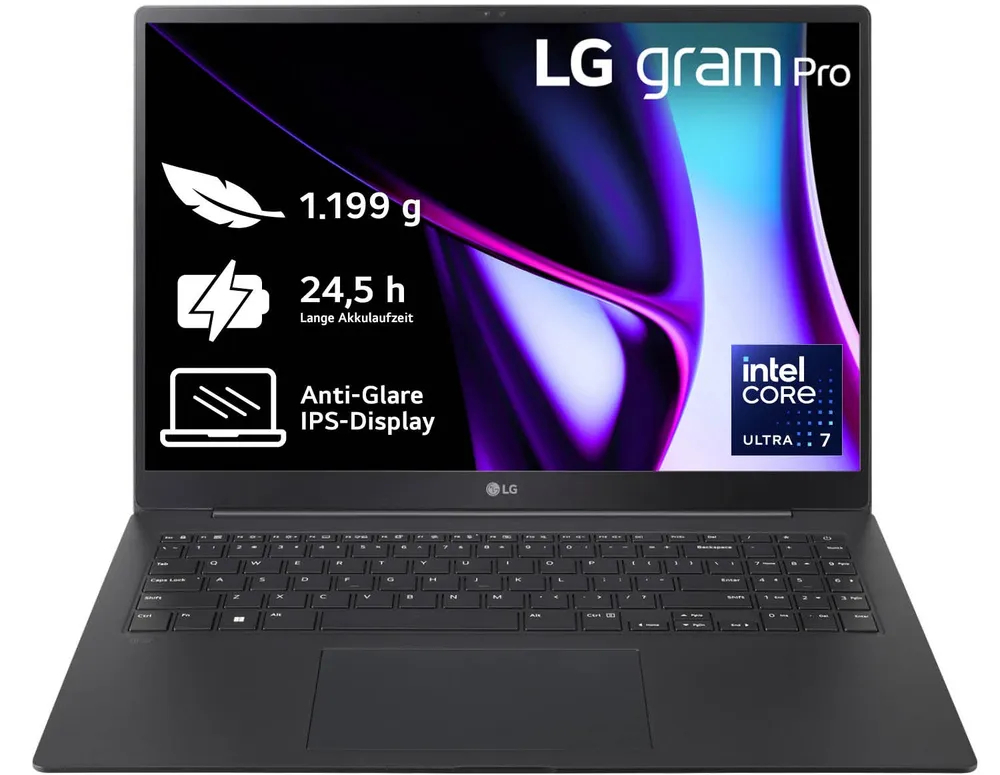 LG gram Pro 16Z90SP-G.AA78G | 16z90sp-g.aa78g | Intel Core Ultra 7 155H / 1.4 GHz - Win 11 Home