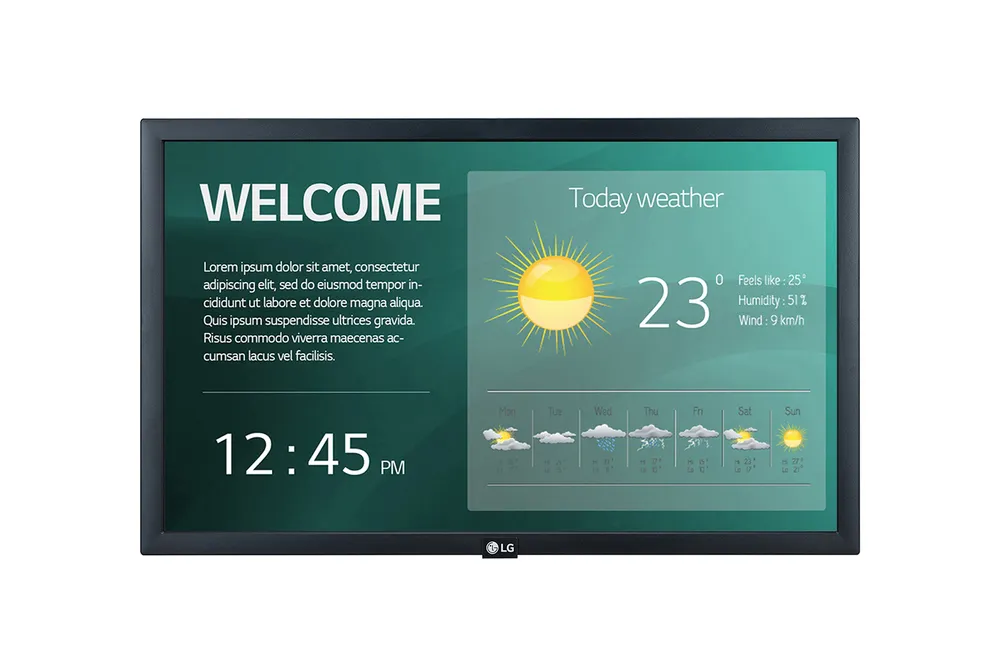 Digital Signage Display LG 22SM3G-B 54,6 cm IPS Full HD WiFi Universal Betrieb 16/7