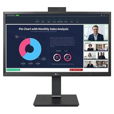 Monitor LG 24BP75CP-B 23,8" FullHD 60Hz IPS USB-C Höhenverstellbar Webcam 5ms