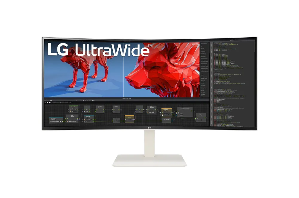 Monitor LG 38BR85QC-W 38" 3840x1600 144Hz Nano IPS Curved USB-C Weiß G-SYNC FreeSync