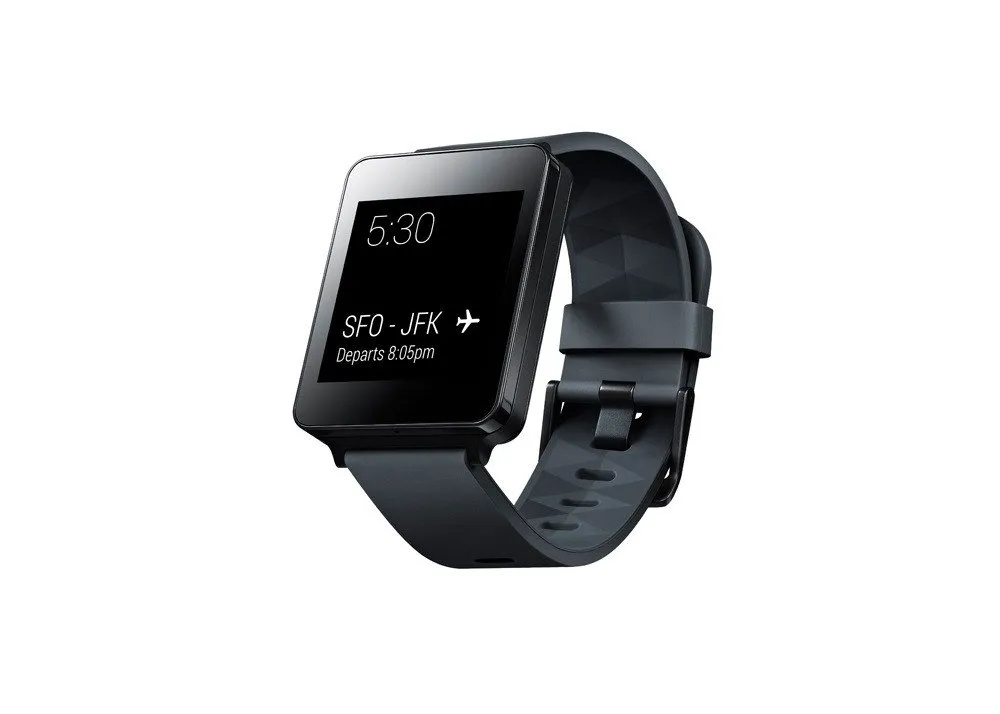 LG LG G Watch W100 Smartwatch Black Titan Android Wear Smartwatch (Android Wear) Einzelgerät, 1-tlg., Ladekabel,Ladestation, Kompatibilität ab Android 4.3+,Gestensteuerung,Ohne Tasten