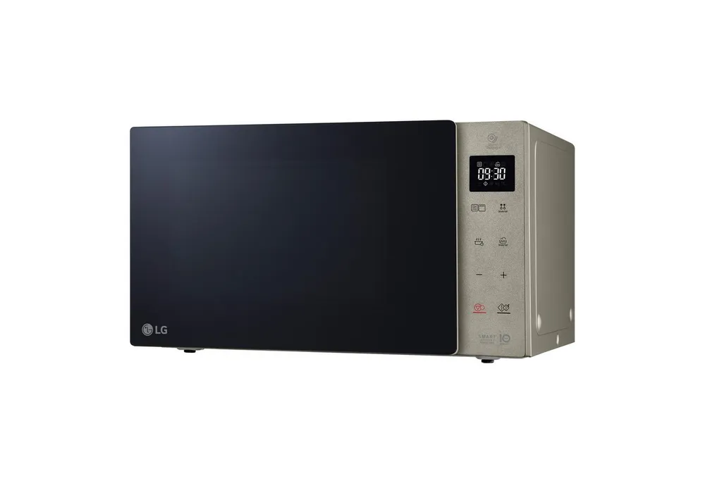 LG Mikrowelle MH 6535 NBS, (25 L, 1000 Watt) mit Quarzgrill, Smart Inverter Technologie & EasyClean, Grill, 25 l, echte Glasfront