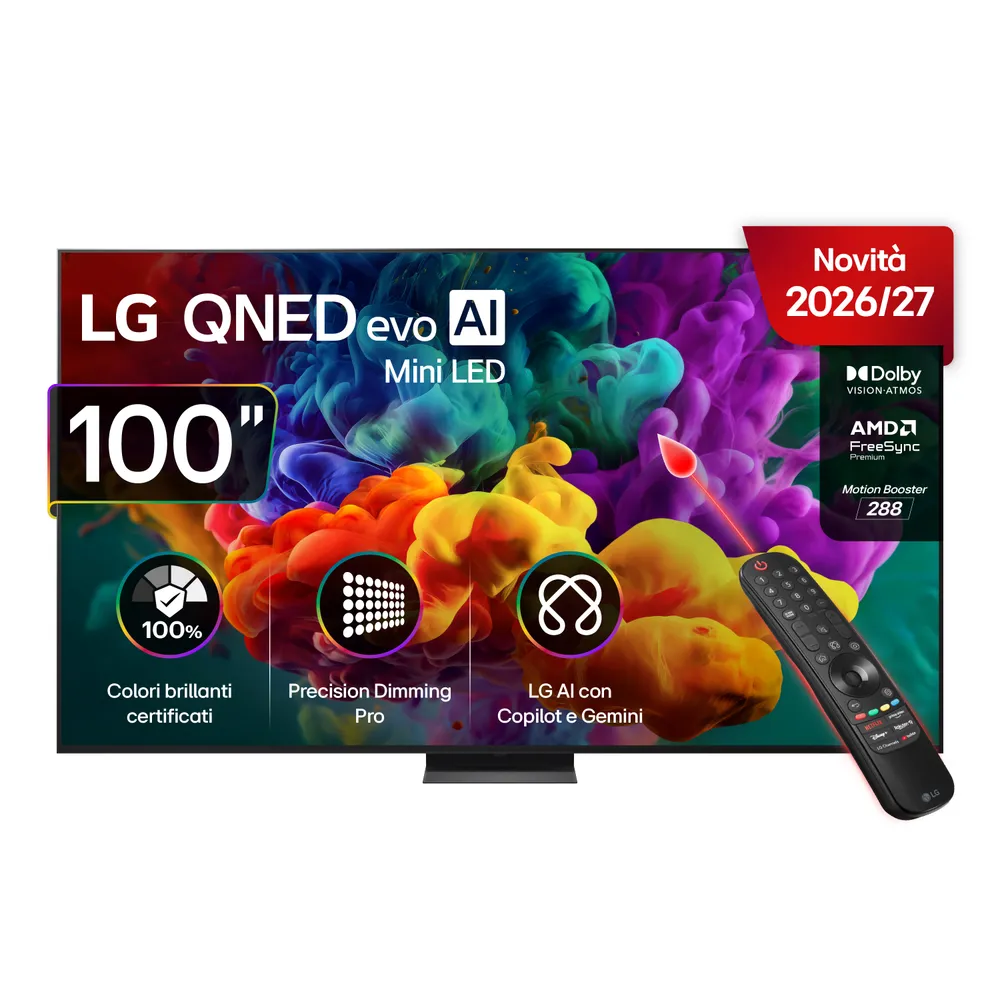TV LG QNED MiniLED 100QNED87B6 100" 4K UltraHD 120Hz Smart TV WebOS HDR10 Dolby Vision