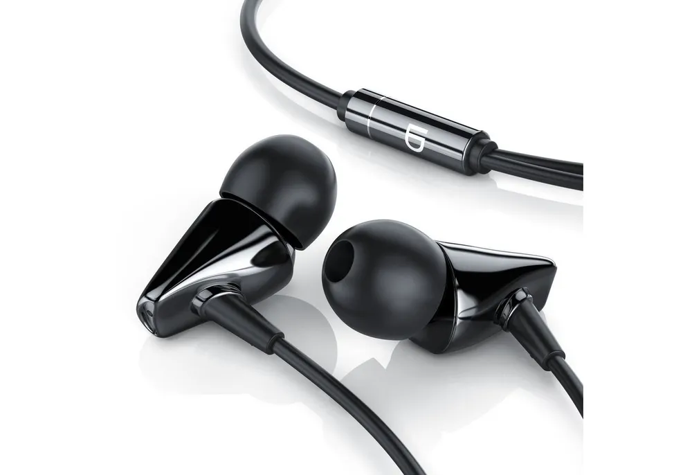 LIAM&DAAN High End "Metro" Keramik Gehäuse, In-Ear-Kopfhörer mit Kabel In-Ear-Kopfhörer (Earphones mit 8mm Treiber & Aramid Kabel, inkl. Ersatz Silikonaufsätze)