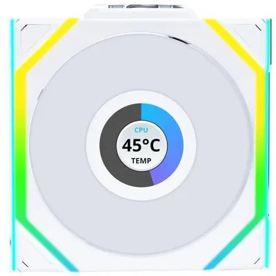 Lian Li UNI FAN SL Wireless LCD 120 Reverse Blade Computergehäuse Ventilator 12 cm Weiß 1 Stück(e)