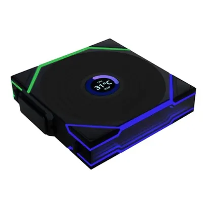 Lian-Li UNI FAN TL 120 mm PWM ARGB Wireless LCD Schwarzer Lüfter