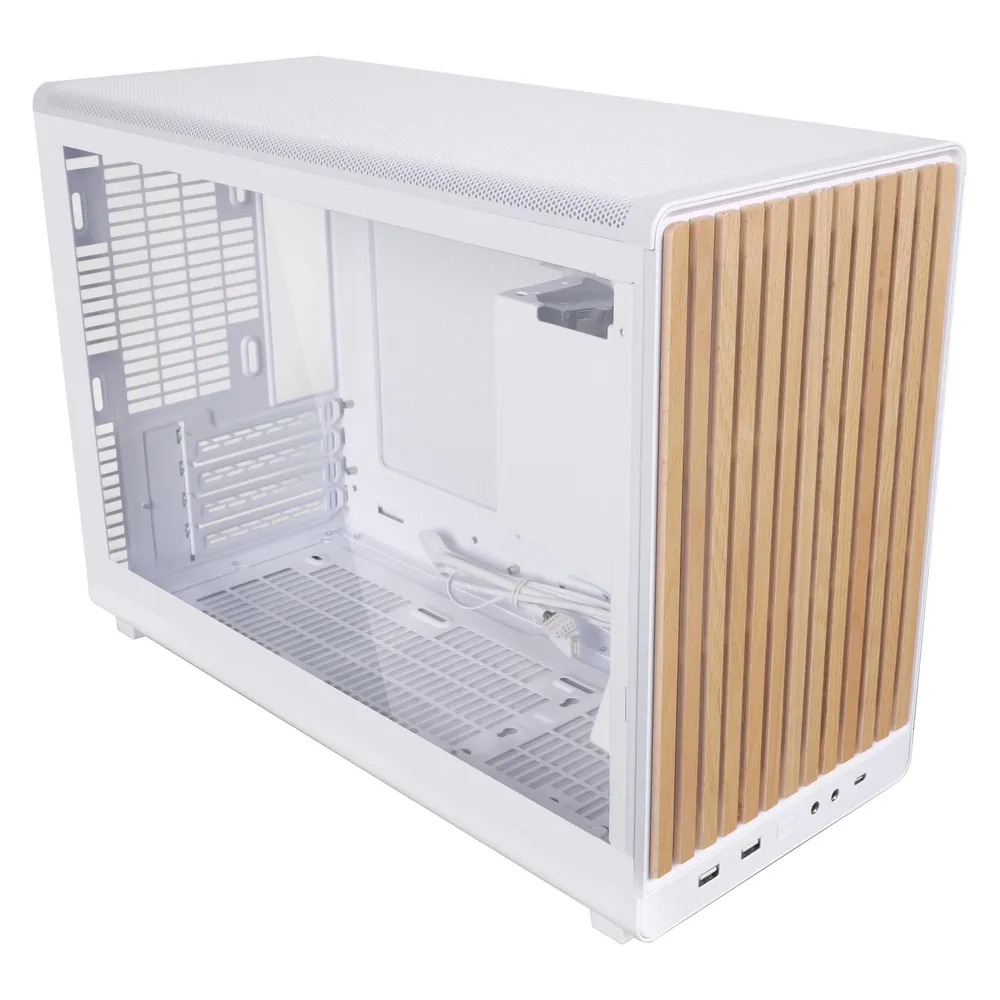 Lian Li A3 Wood Glass Version White Micro-ATX Gehäuse Tempered Glass Weiß