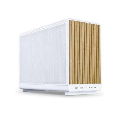 Lian Li A3 Wood Glass Version White Micro-ATX Gehäuse Tempered Glass Weiß