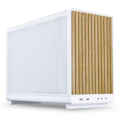PC-Gehäuse Lian Li A3-mATX Weiß Holzfront Mesh Micro-ATX Modular