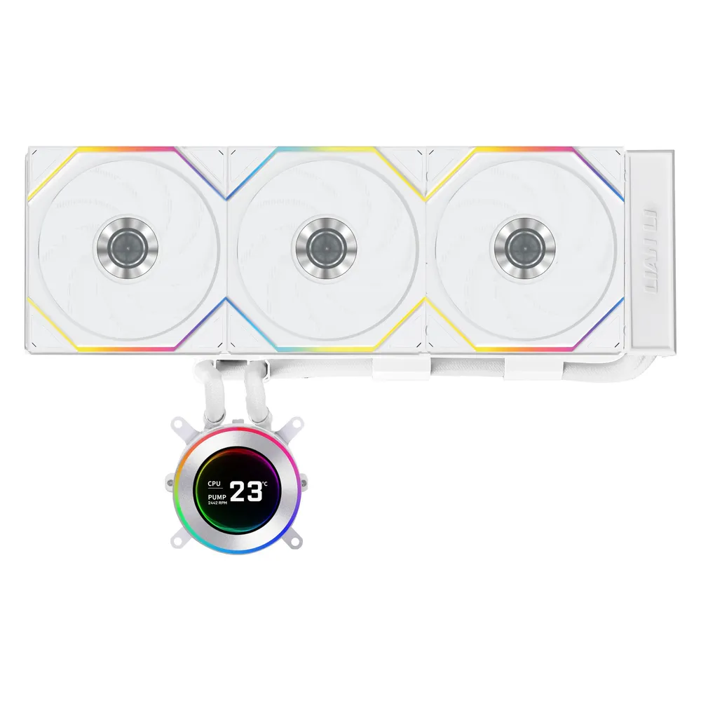 Refrigeración Líquida Lian Li Hydroshift II 360TL 360mm 3 Lüfter LCD Weiß