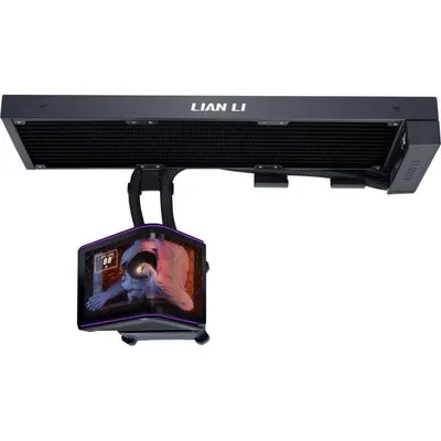 Wasserkühlung Lian-Li HydroShift II OLED Curved 360 Fanless Schwarz