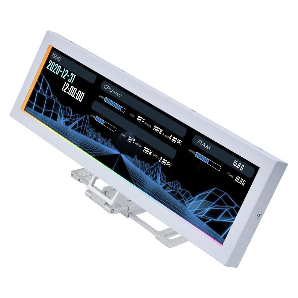 Universalbildschirm Lian Li 8.8" IPS LCD Weiss USB ARGB 500 nits