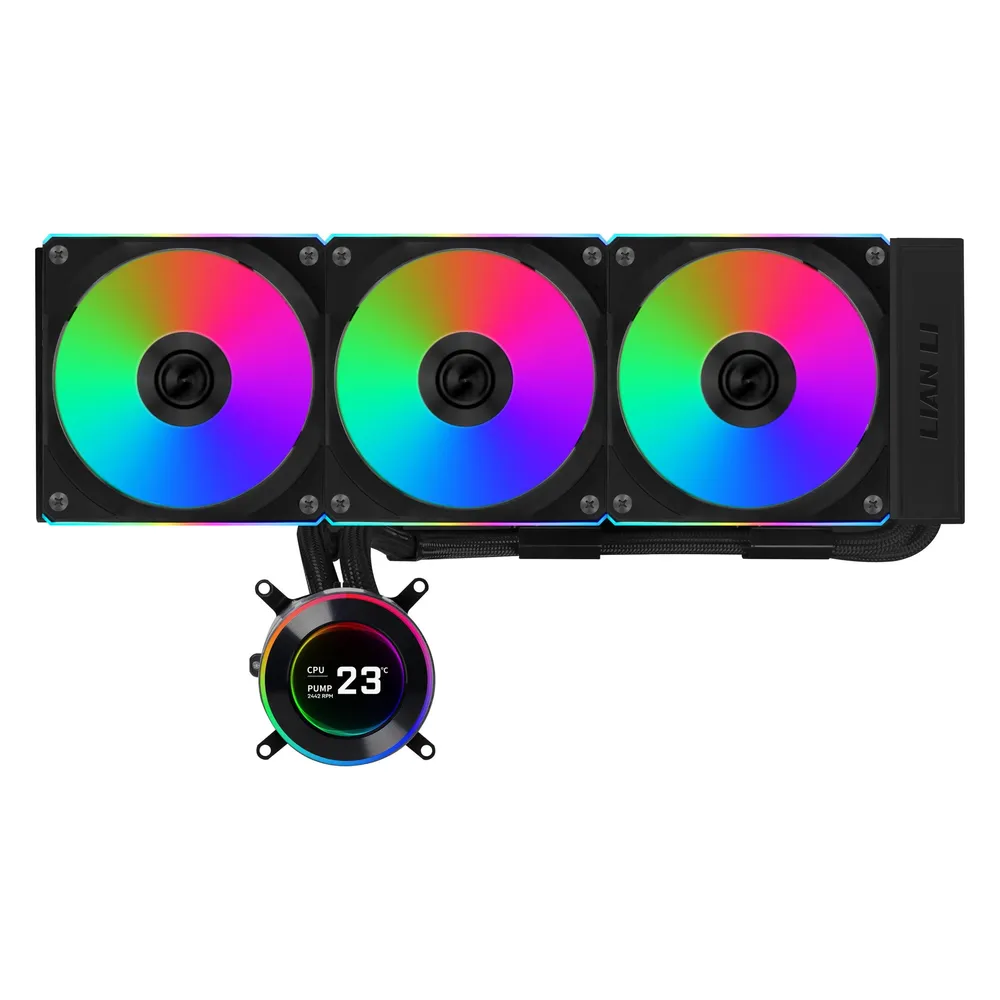 Refrigeración Líquida Lian Li HydroShift II LCD-C 360mm 3 Lüfter LCD RGB Schwarz