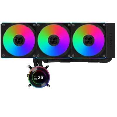 Refrigeración Líquida Lian Li HydroShift II LCD-C 360mm 3 Lüfter LCD RGB Schwarz