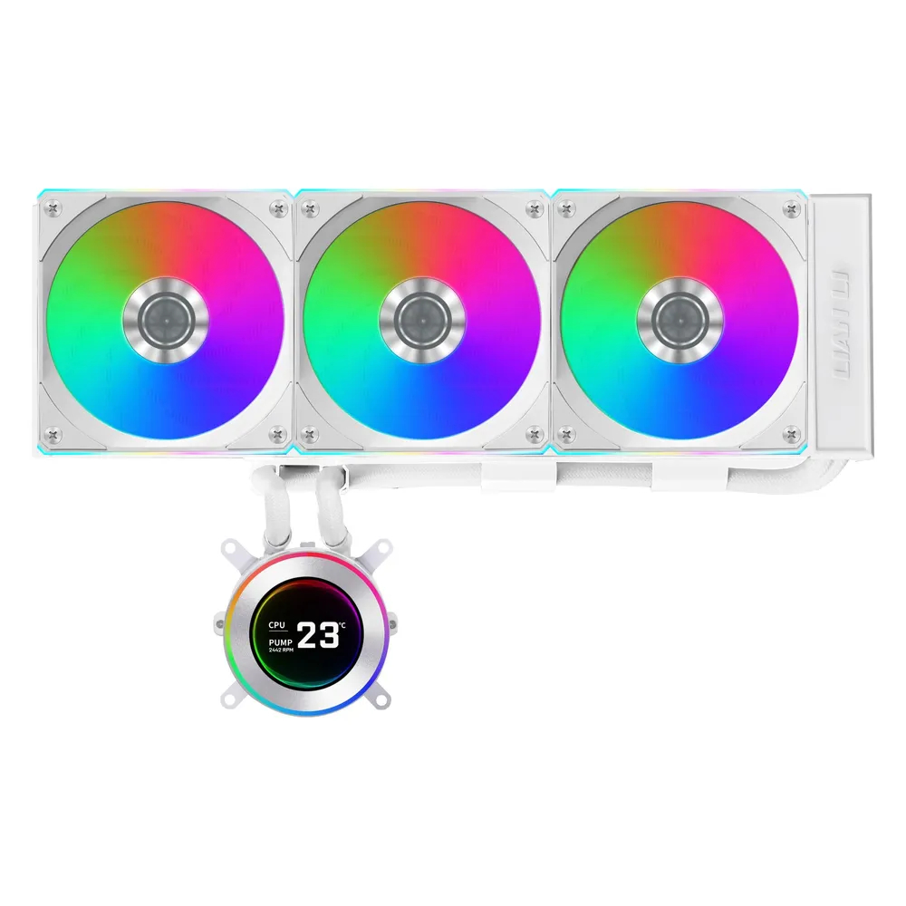 Refrigeración Líquida Lian Li Hydroshift II 360R 360 mm 3 Lüfter LCD Weiß