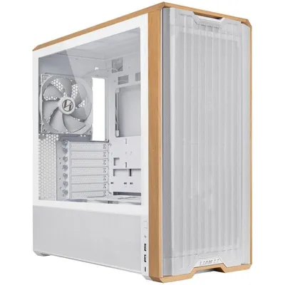 Lian Li Lancool 217 ATX/EATX PC-Gehäuse, Stahl/Holz/Gehärtetes Glas, Weiß, aRGB+Advanced Ventilation