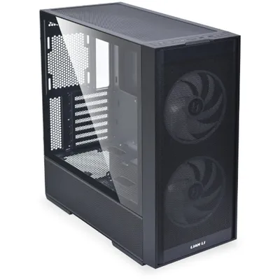 Lian Li Lancool 206 Schwarzes ATX-Gehäuse aus gehärtetem Glas