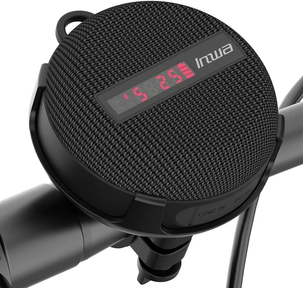 LIANNA Bluetooth-Fahrrad DisplayGeschwindigkeit Lautsprecher mit Halterung Bluetooth-Lautsprecher 2.0 (Bluetooth, 5 W, Bluetooth-Lautsprecher Kompatibel mit allen Arten von Fahrrädern)