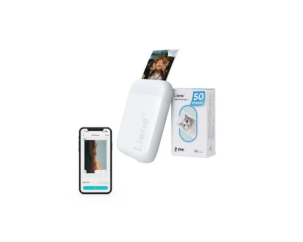 Liene Liene Pearl 2x3 Fotodrucker tragbar Bluetooth Mini Fotodrucker