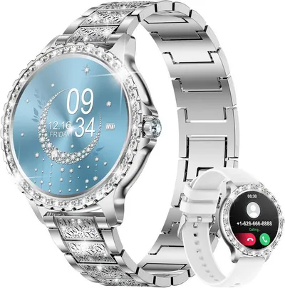 Lige Smartwatch Damen mit Metallband, 1.32 Zoll Fitnessuhr Telefonfunktion Smartwatch, Herzfrequenz Schlafmonitor, IP67 Wasserdicht Schrittzähler