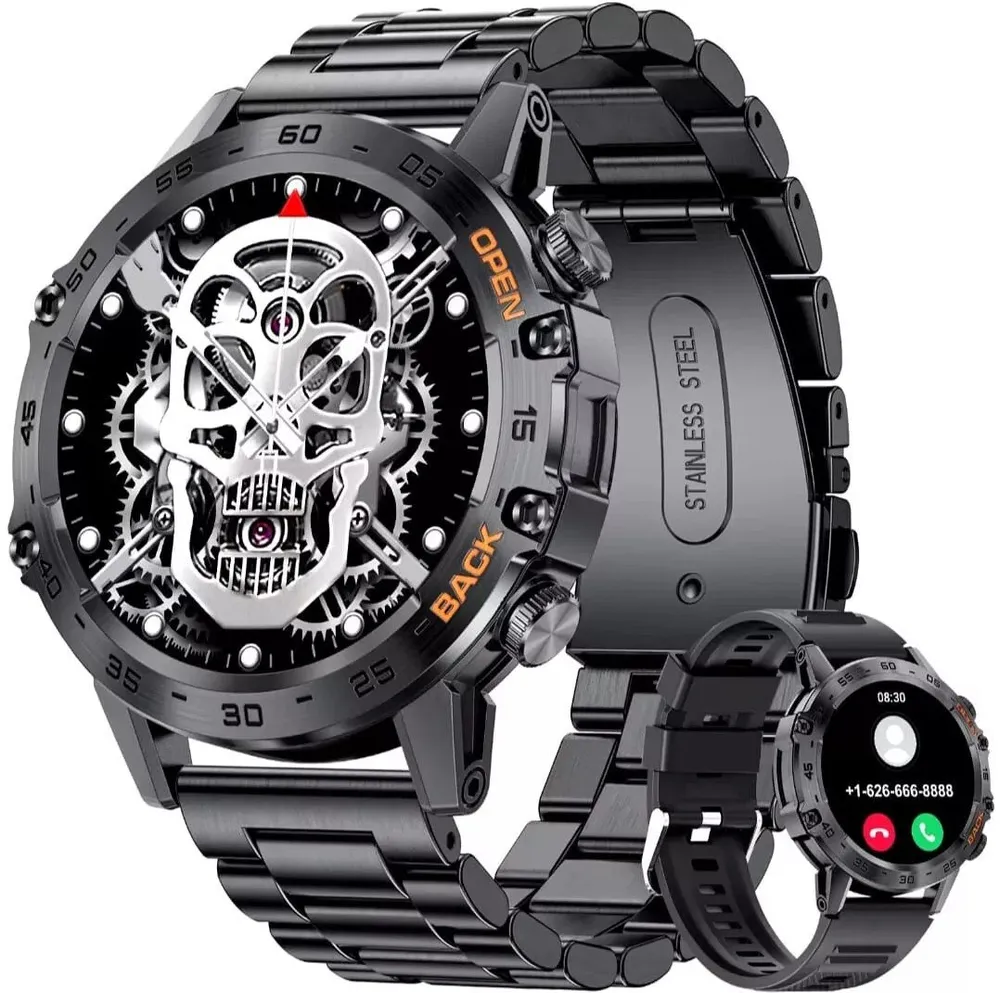 Lige Smartwatch Herren mit Telefonfunktion, 24/7 Herzfrequenz Smartwatch, IP68 Wasserdicht, bis zu 10 Tage Akkulaufzeit, 100+ Sportmodi