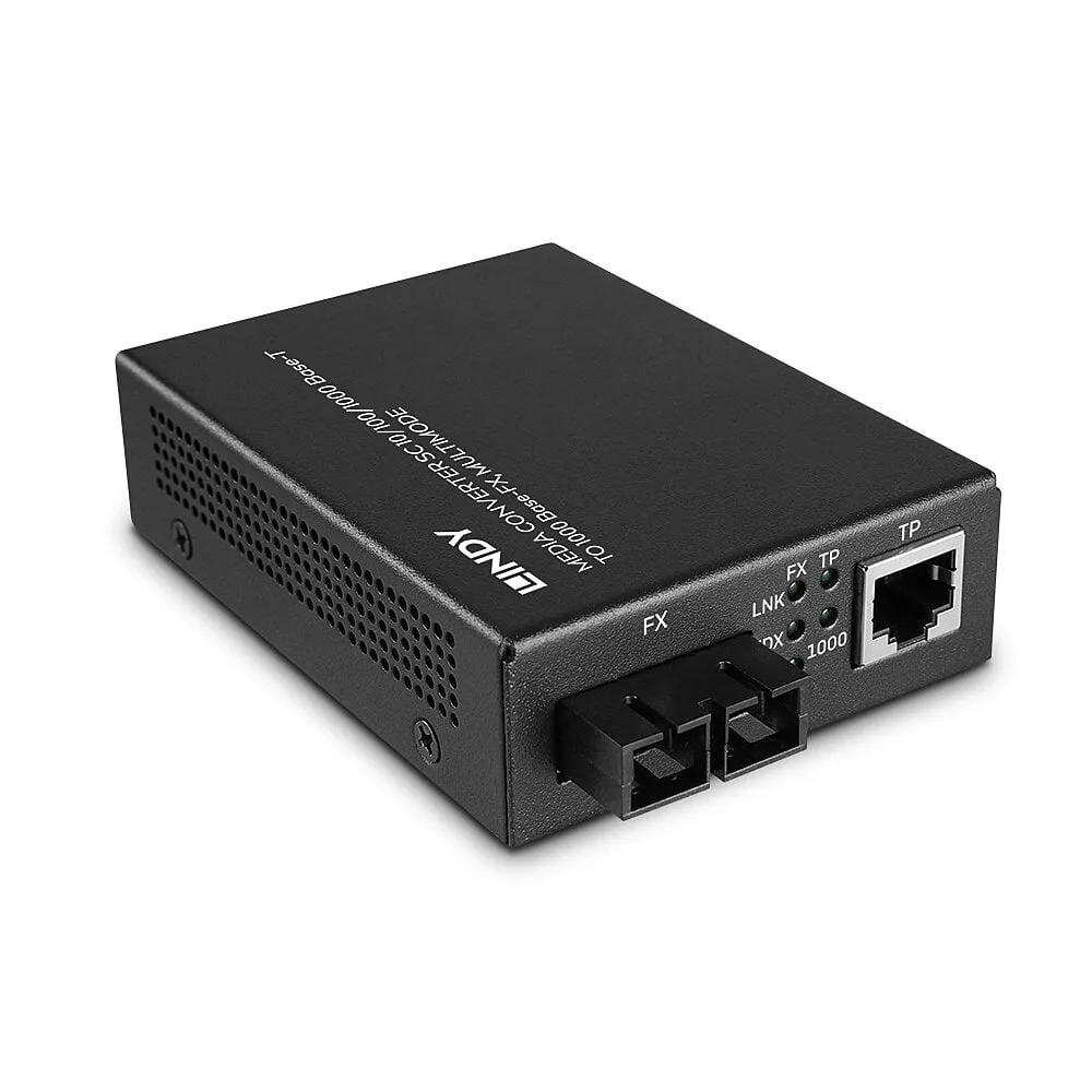 Media Converter Lindy 25119 Multi-Mode 850nm 550m Ethernet 10/100/1000Mbps SC