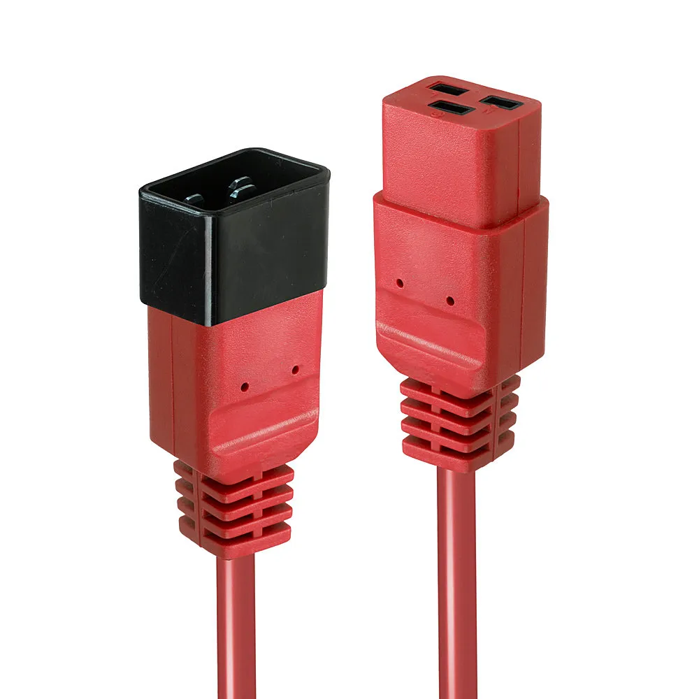 Verlängerungskabel Lindy 2 m C19 an C20 250 V 16 A Rot