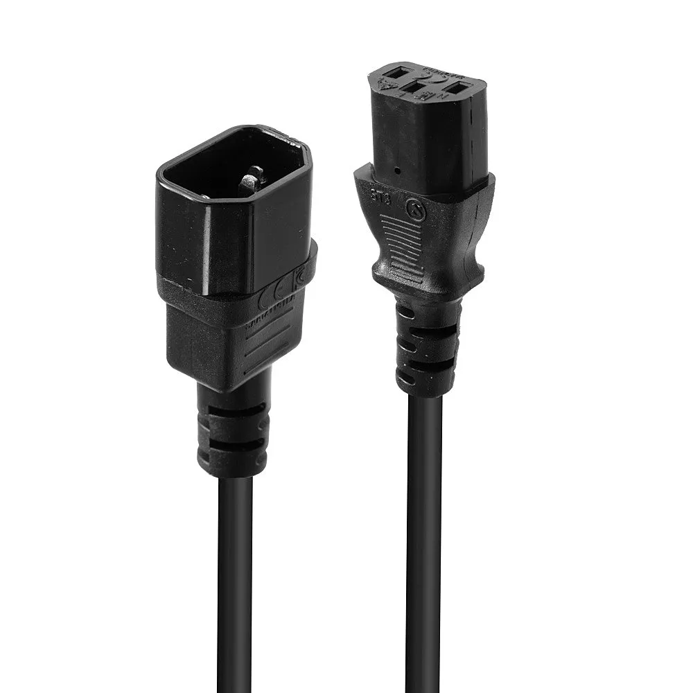 Verlängerungskabel Lindy 0,5 m C14 an C13 schwarz