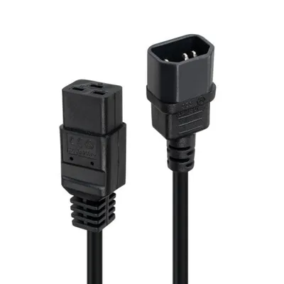 Stromkabel Lindy 30492 3 m IEC C14 auf IEC C19 Schwarz