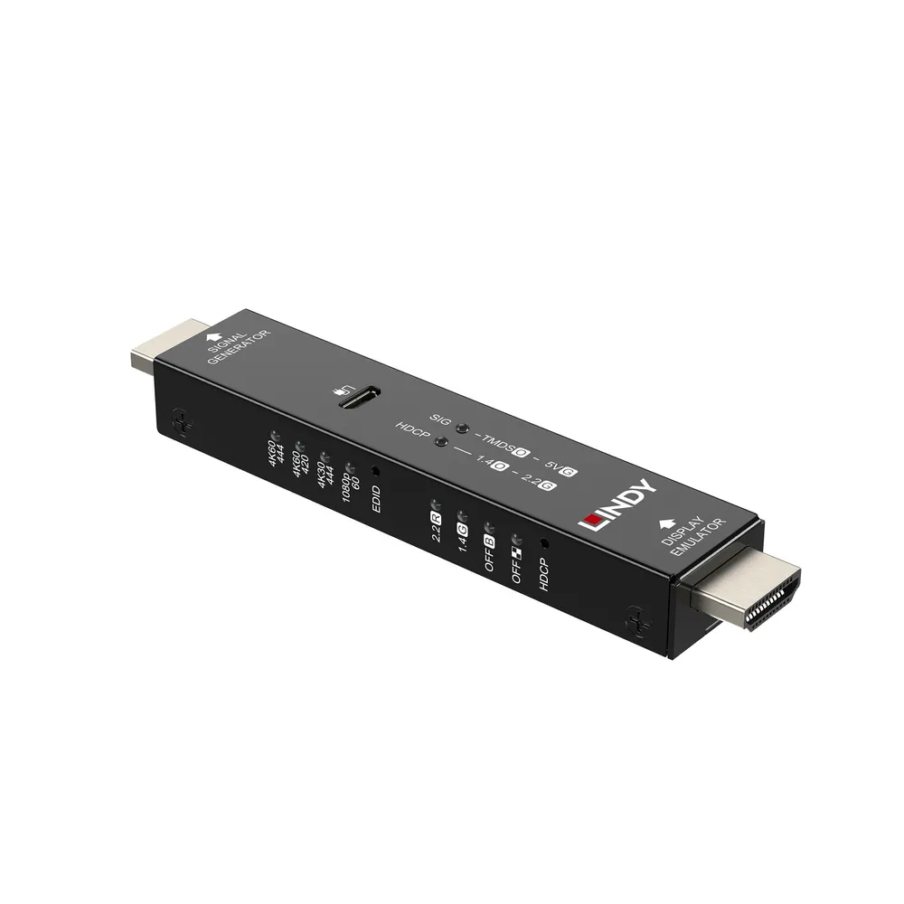 HDMI 4K60 Signalgenerator Lindy 32683 Schwarz Metall