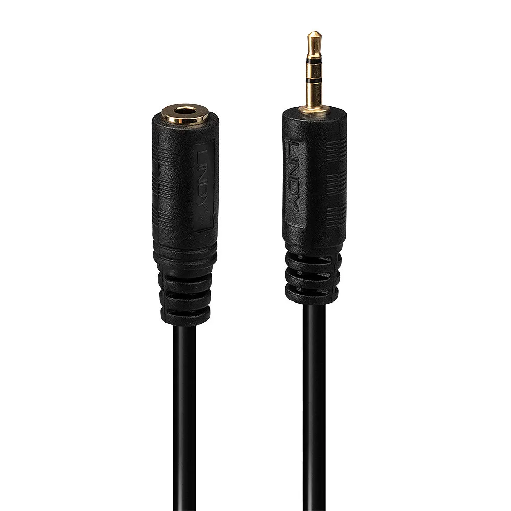 Audio-Adapter Lindy 2,5mm Stecker an 3,5mm Buchse 0,2 m Schwarz