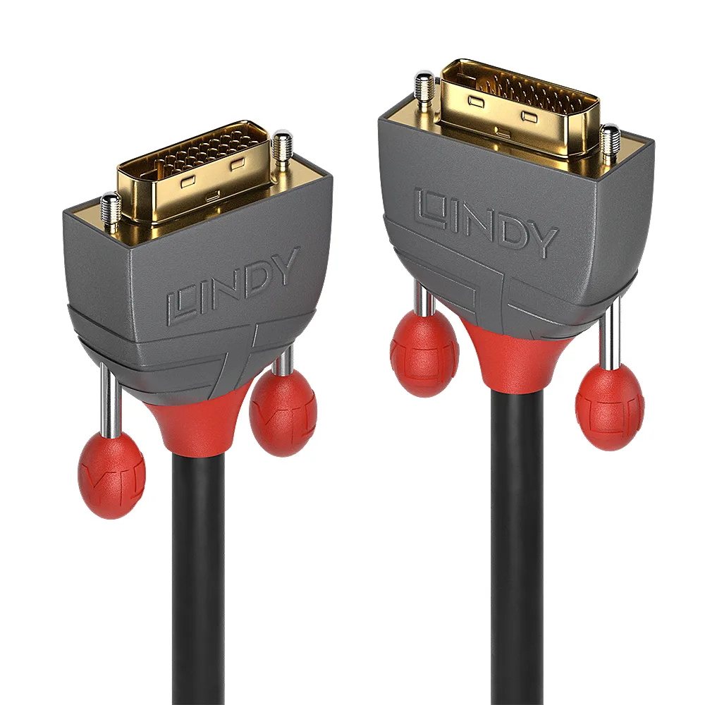 DVI-D Kabel Lindy 36223 3m Dual Link AWG28 Gold PVC Schwarz