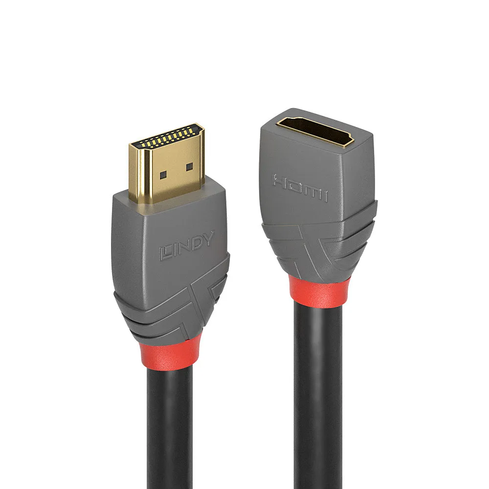HDMI 2.0 Kabel Lindy 2 m Schwarz Vergoldete Anschlüsse