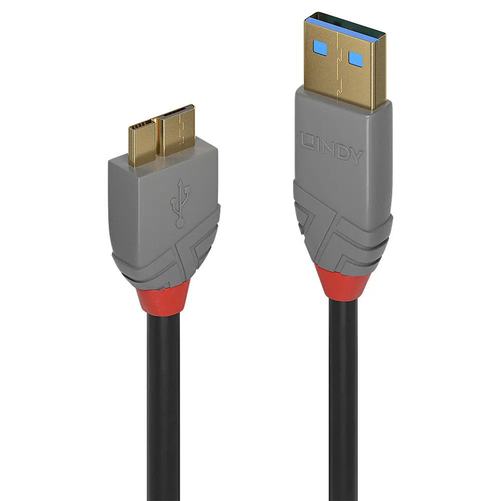 Kabel USB 3.2 Lindy 2 m USB A an Micro-USB B Schwarz