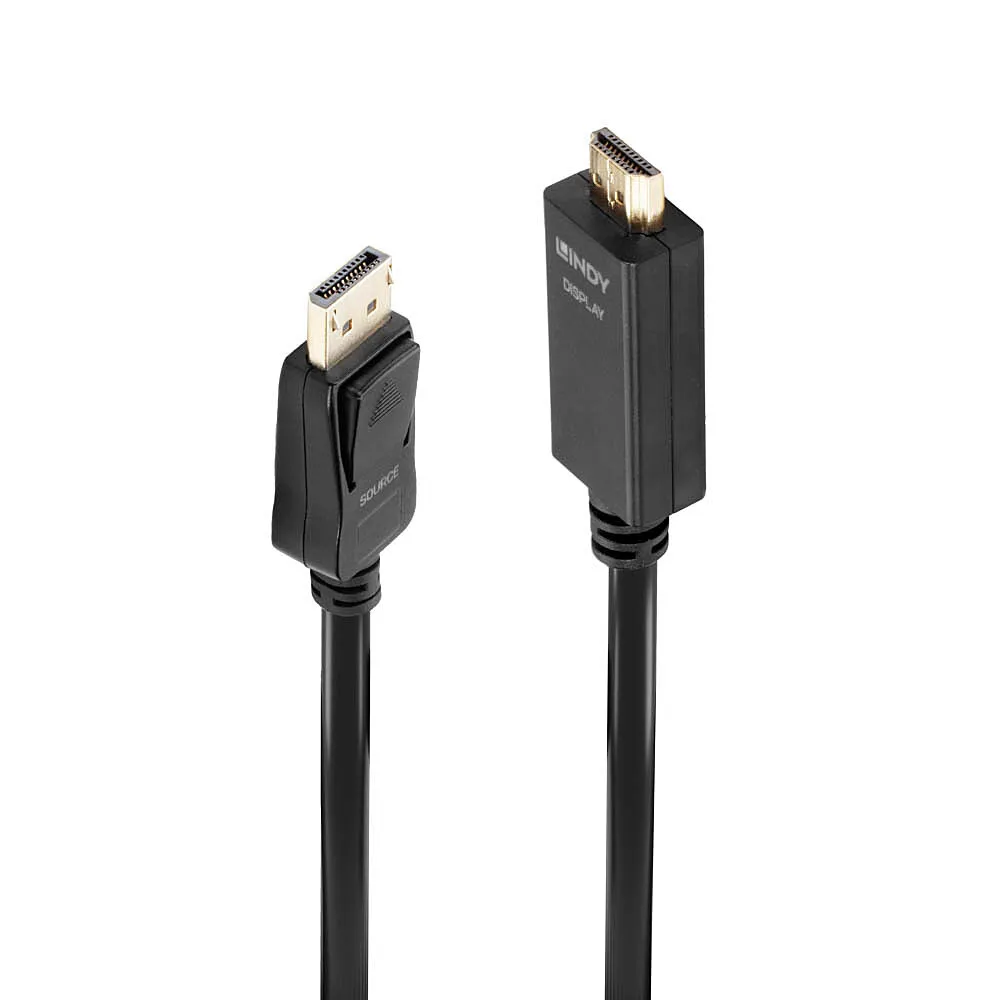 Kabel DisplayPort Lindy 36923 3m Männlich-Männlich HDMI 4K Plug and Play Schwarz