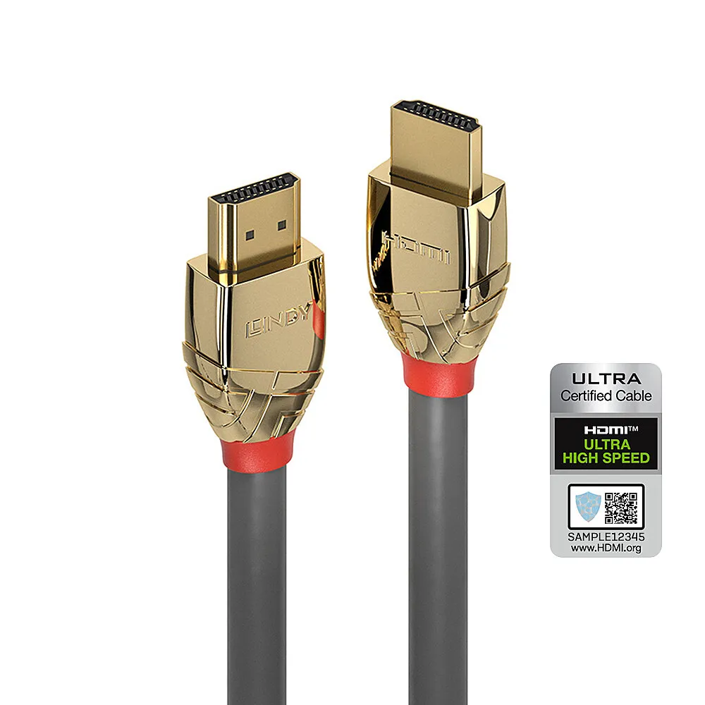 HDMI-Kabel Lindy Gold Line 2 m HDMI 2.1 48 Gbit/s Grau