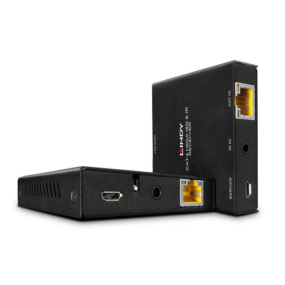 AV-Extender 4K Lindy 38205 Sender und Empfänger 50 m Kabelgebunden