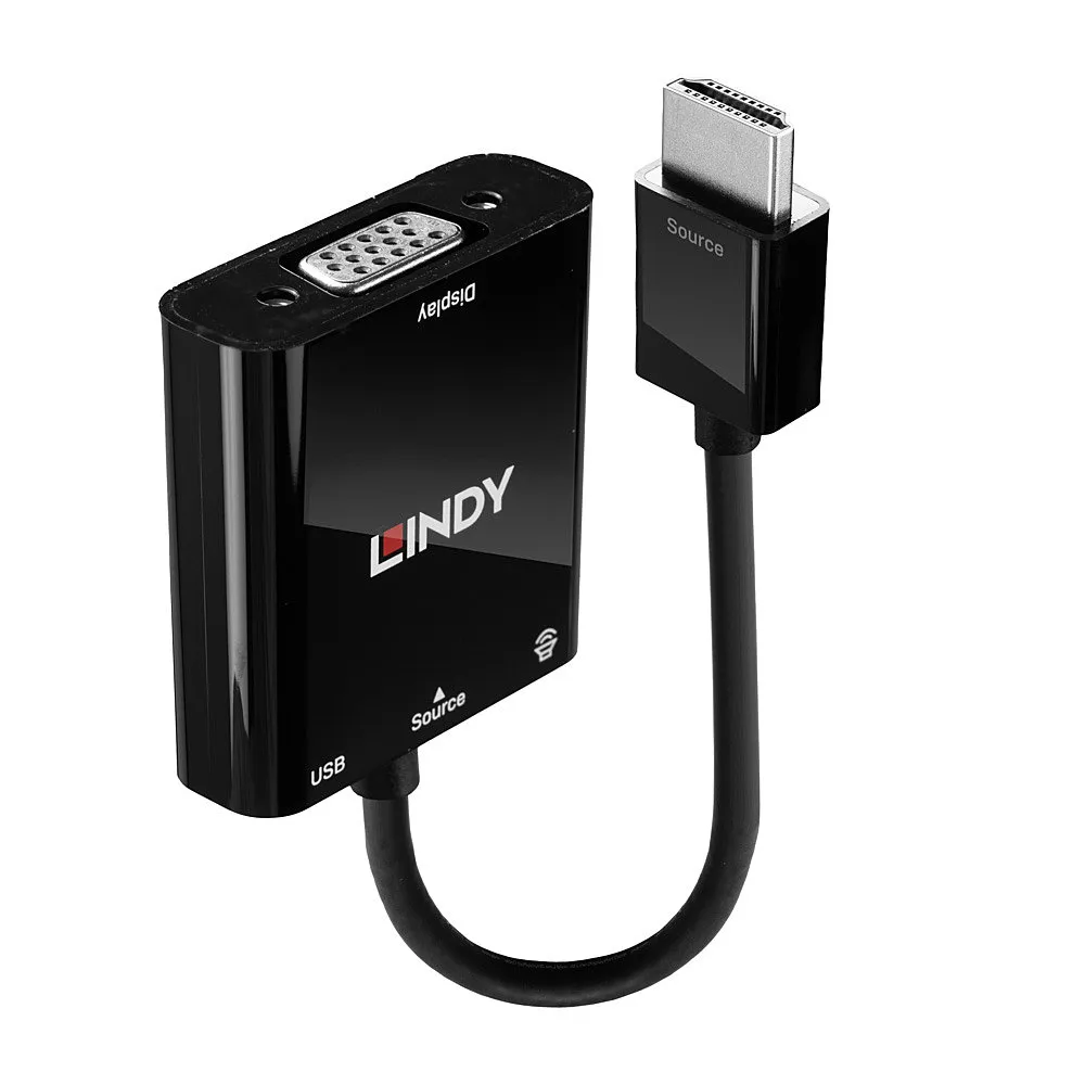 Lindy 0,1 m HDMI zu VGA Adapter mit Audio