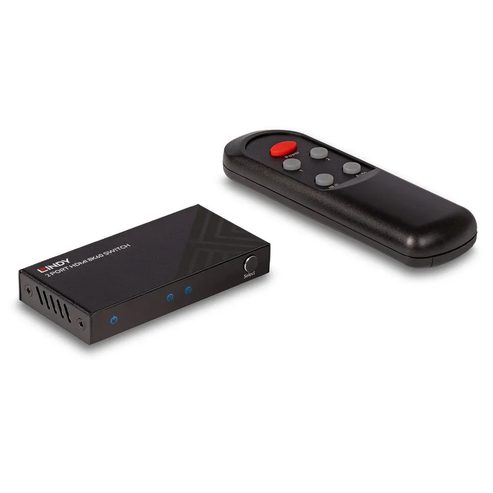 Switch HDMI Lindy 38337 3 Ports HDMI 2.1 8K 60Hz Schwarz Metall